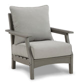 Visola Outdoor Loveseat and 2 Chairs with Coffee Table in Gray - PKG011420