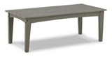 Visola Outdoor Sofa and  2 Lounge Chairs with Coffee Table and 2 End Tables in Gray - PKG014649