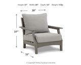 Visola Outdoor Sofa and  2 Lounge Chairs with Coffee Table and 2 End Tables in Gray - PKG014649