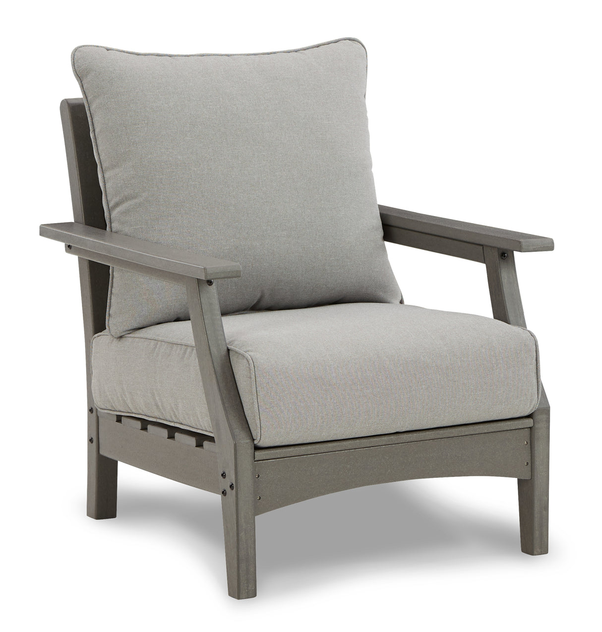 Visola Outdoor Sofa and Loveseat with 2 Lounge Chairs and End Table in Gray - PKG011422