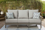 Visola Outdoor Sofa and Loveseat with Coffee Table in Gray - PKG011419