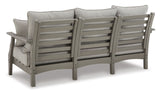 Visola Outdoor Sofa and Loveseat with Coffee Table in Gray - PKG011419