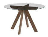 Wade 48-inch Round Glass-Top Dining Table from Steve Silver - Luna Furniture