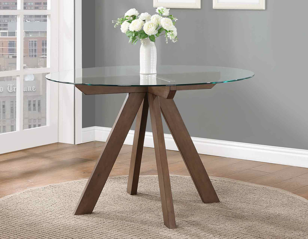 Wade 48-inch Round Glass-Top Dining Table from Steve Silver - Luna Furniture