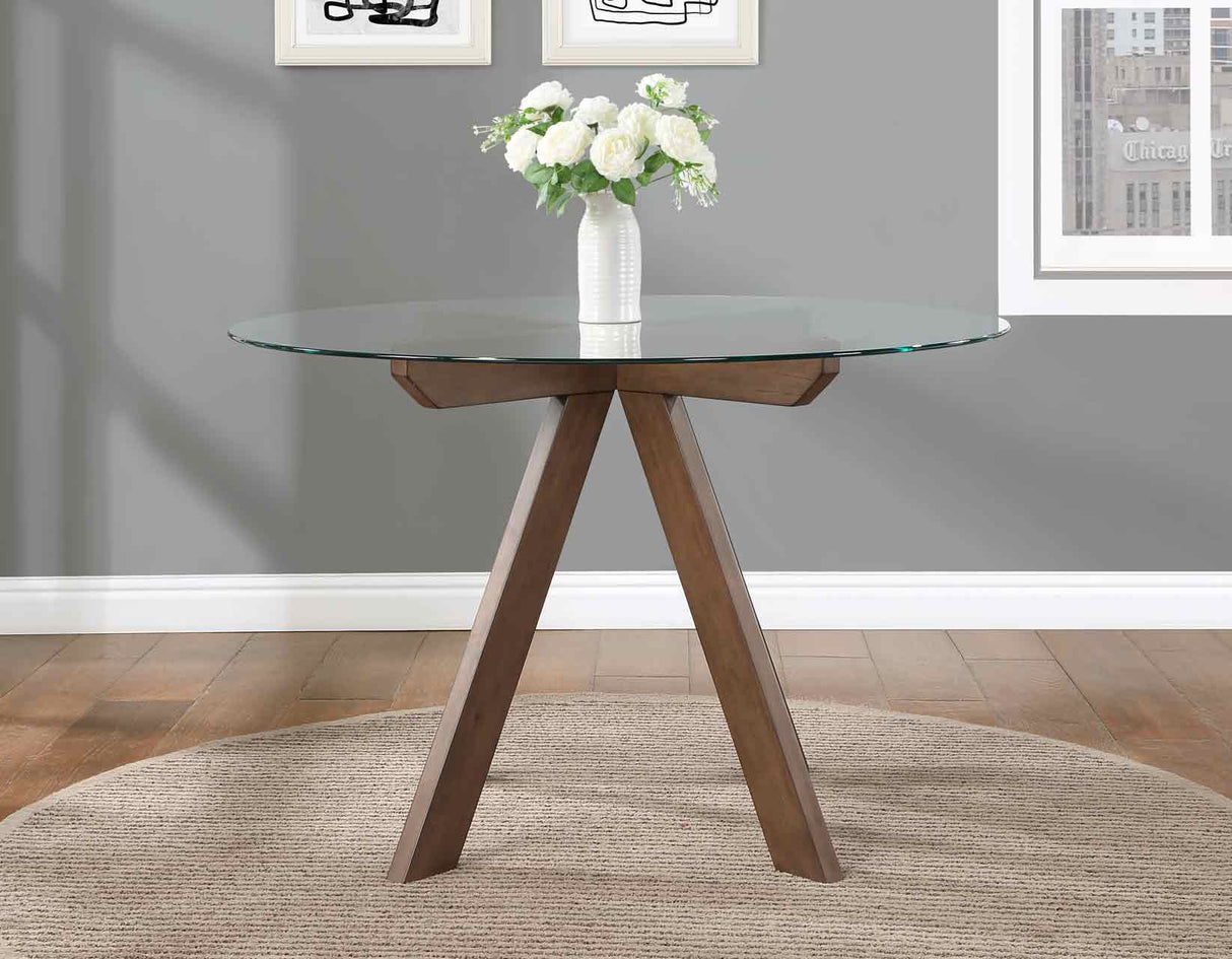 Wade 48-inch Round Glass-Top Dining Table from Steve Silver - Luna Furniture