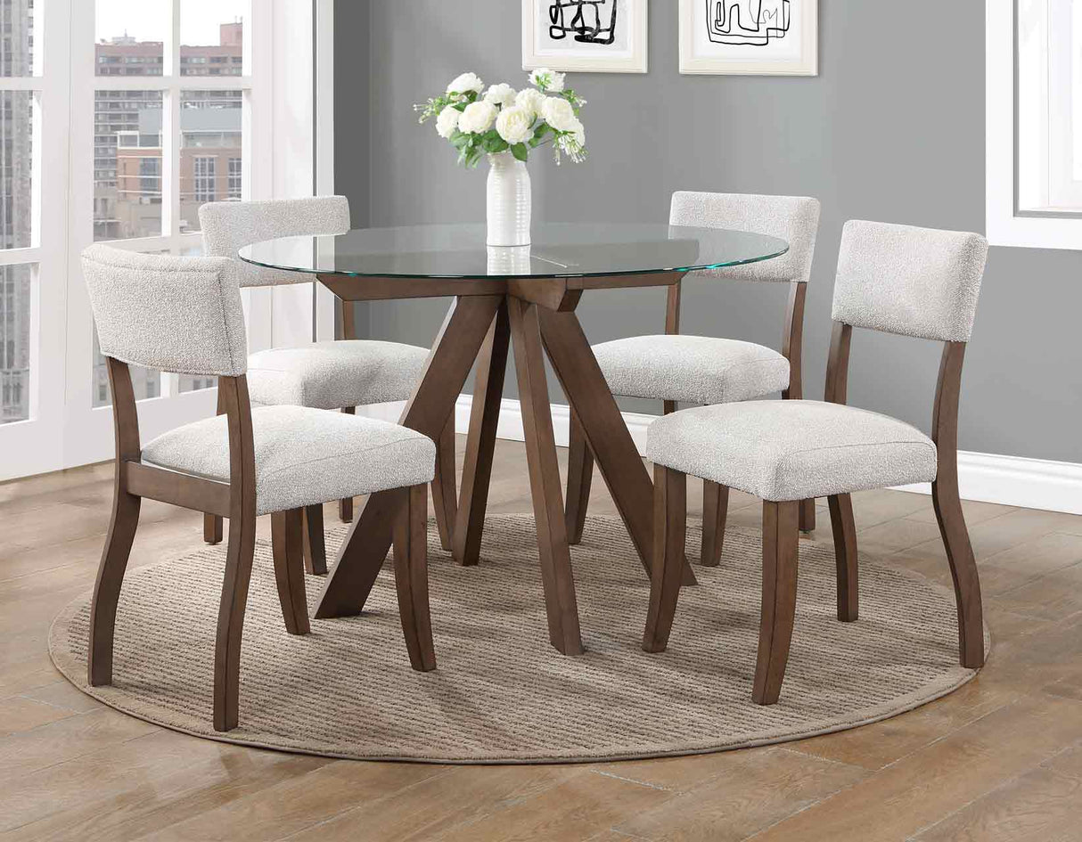 Wade 48-inch Round Glass-Top Dining Table from Steve Silver - Luna Furniture