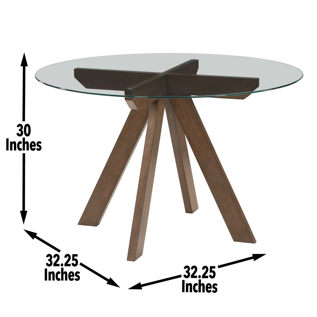 Wade 48-inch Round Glass-Top Dining Table from Steve Silver - Luna Furniture