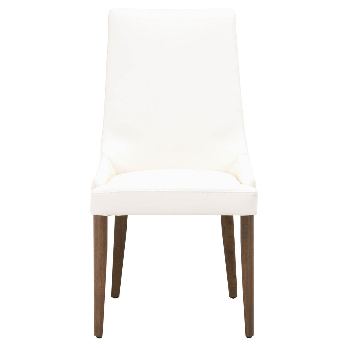 Aurora Dining Chair in Alabaster Top Grain Leather, Walnut, Set of 2 - 5131.ALA/WAL