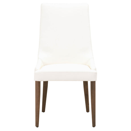 Aurora Dining Chair in Alabaster Top Grain Leather, Walnut, Set of 2 - 5131.ALA/WAL