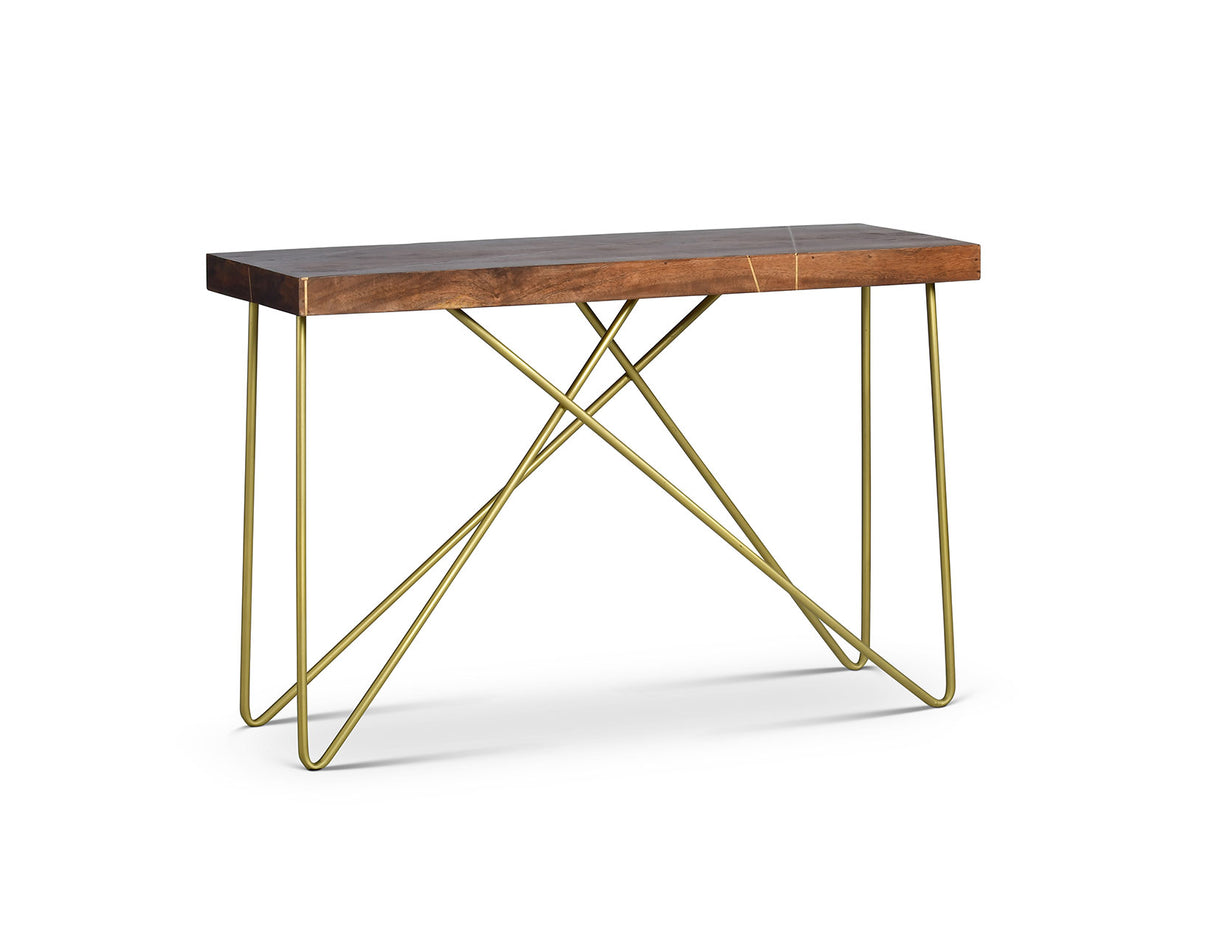 Walter Brass Inlay Sofa Table from Steve Silver - Luna Furniture