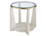 Wanda 24″ Round Glass Top End Table from Steve Silver - Luna Furniture