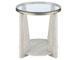 Wanda 24″ Round Glass Top End Table from Steve Silver - Luna Furniture