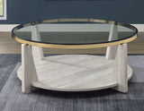 Wanda 3-Piece Glass Top Table Set with Castered Coffee Table from Steve Silver - Luna Furniture