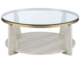 Wanda 3-Piece Glass Top Table Set with Castered Coffee Table from Steve Silver - Luna Furniture