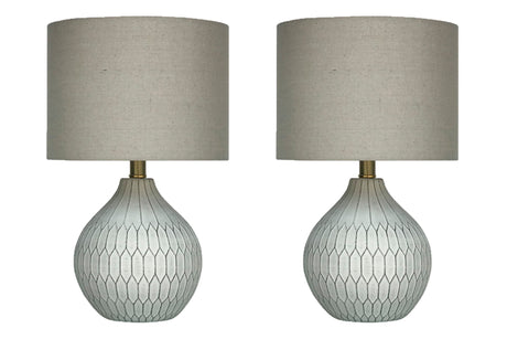 Wardmont 2-Piece Table Lamp Set in White from Ashley - Luna Furniture