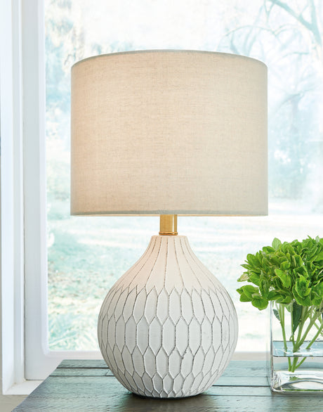 Wardmont 2-Piece Table Lamp Set in White from Ashley - Luna Furniture