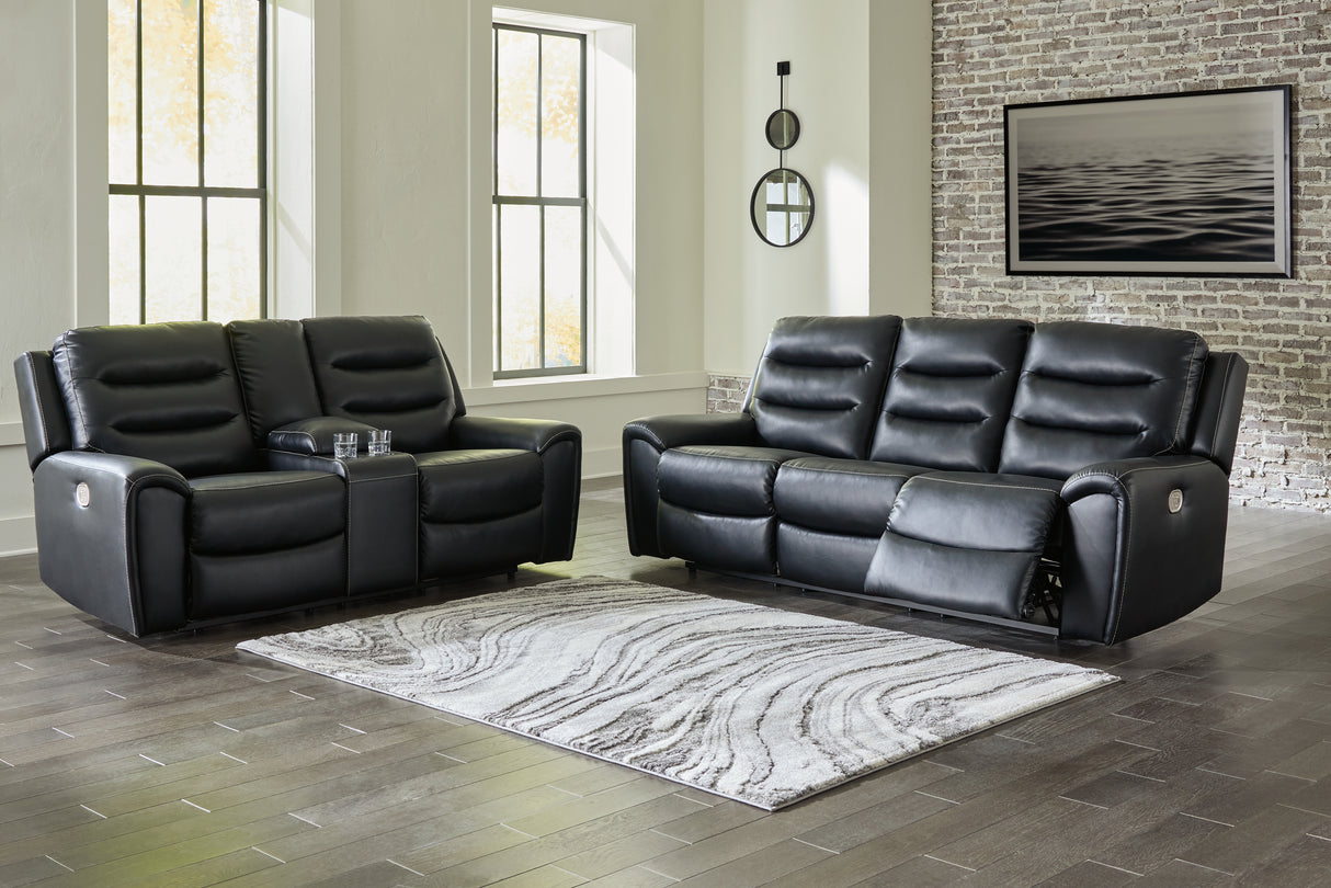 Warlin Sofa, Loveseat and Recliner in Black - PKG013184