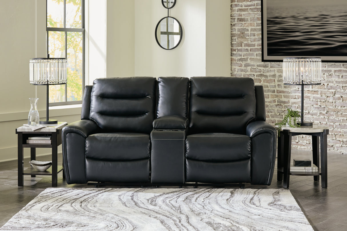 Warlin Sofa, Loveseat and Recliner in Black - PKG013184