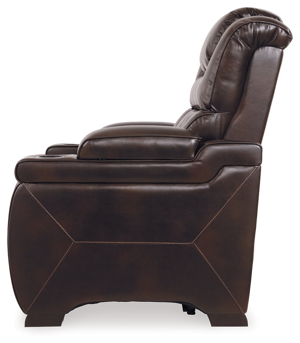 Warnerton 3-Piece Home Theater Seating in Chocolate - PKG010450