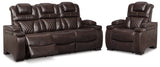 Warnerton Sofa and Recliner in Chocolate - PKG014069