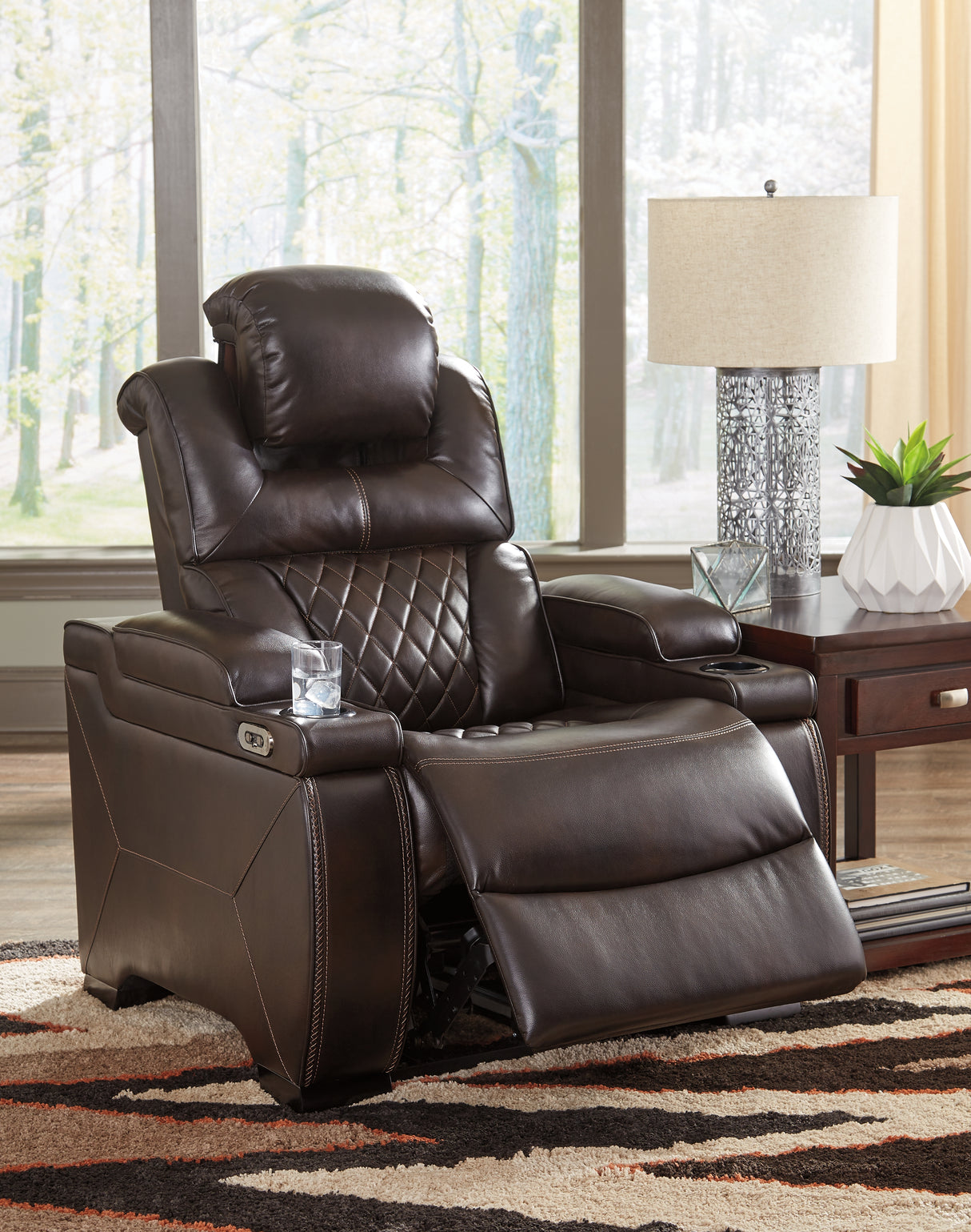 Warnerton Sofa and Recliner in Chocolate - PKG014069