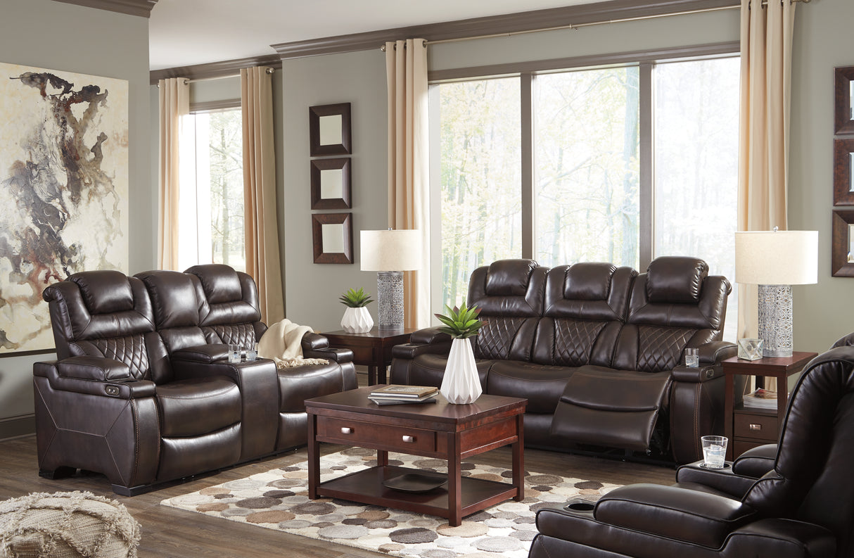 Warnerton Sofa, Loveseat and Recliner in Chocolate - PKG001695