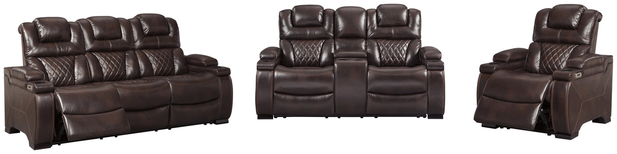 Warnerton Sofa, Loveseat and Recliner in Chocolate - PKG001695