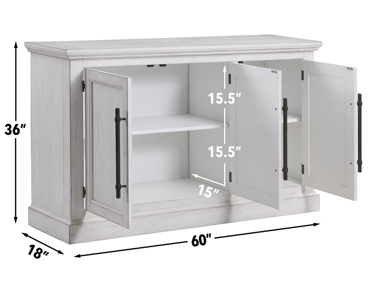 Warren 60″ Server, White - WAR500WSV