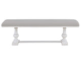 Warren 60″ Upholstered Bench, White from Steve Silver - Luna Furniture