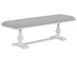 Warren 60″ Upholstered Bench, White from Steve Silver - Luna Furniture