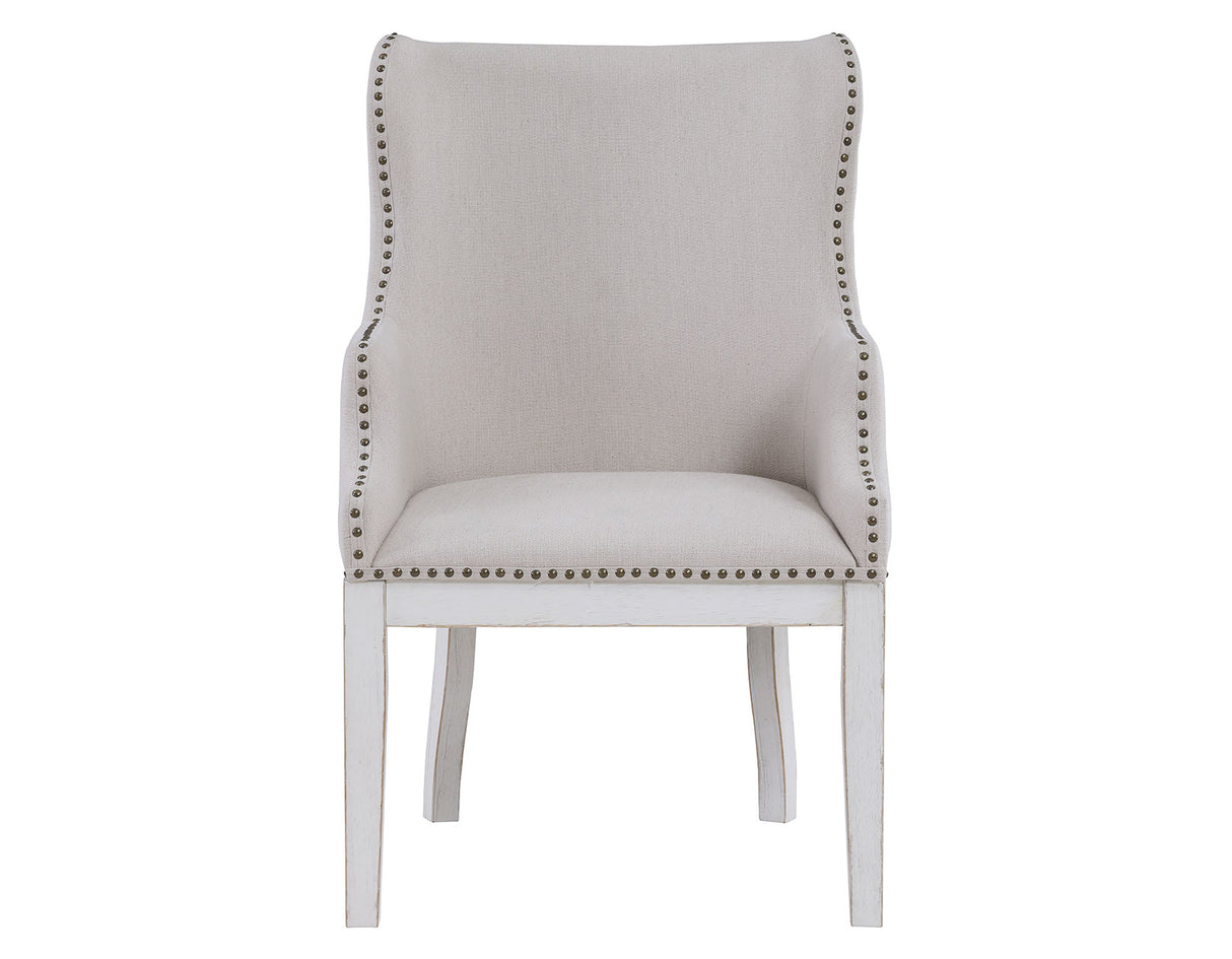 Warren Arm Chair, White from Steve Silver - Luna Furniture