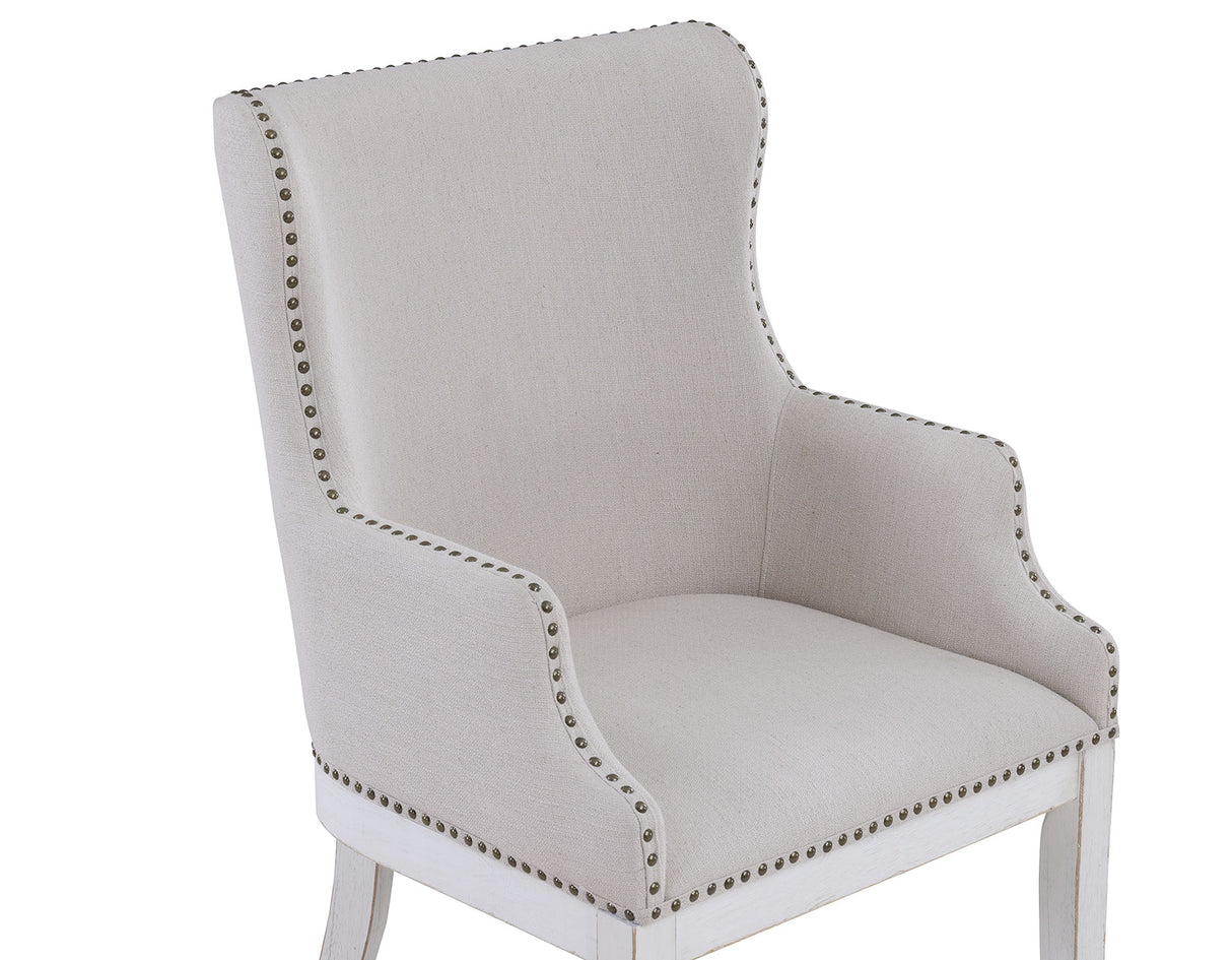 Warren Arm Chair, White from Steve Silver - Luna Furniture