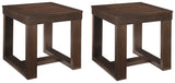 Watson 2 End Tables in Dark Brown from Ashley - Luna Furniture