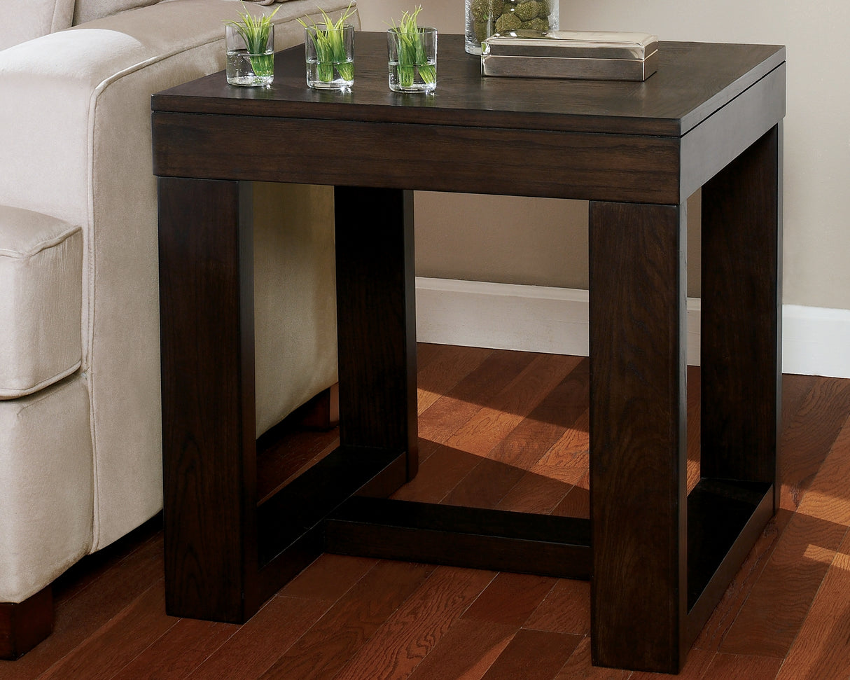 Watson Coffee Table with 1 End Table in Dark Brown - PKG008775