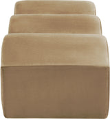 Wave Velvet Upholstered Bench in Beige from Meridian - Luna Furniture