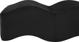 Wave Velvet Upholstered Bench in Black from Meridian - Luna Furniture