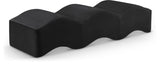 Wave Velvet Upholstered Bench in Black from Meridian - Luna Furniture