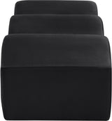 Wave Velvet Upholstered Bench in Black from Meridian - Luna Furniture