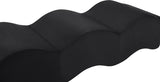 Wave Velvet Upholstered Bench in Black from Meridian - Luna Furniture