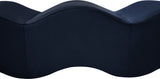 Wave Velvet Upholstered Bench in Blue from Meridian - Luna Furniture