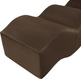 Wave Velvet Upholstered Bench in Brown from Meridian - Luna Furniture