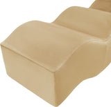 Wave Velvet Upholstered Bench in Camel from Meridian - Luna Furniture