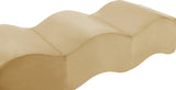 Wave Velvet Upholstered Bench in Camel from Meridian - Luna Furniture