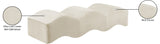 Wave Velvet Upholstered Bench in Cream from Meridian - Luna Furniture