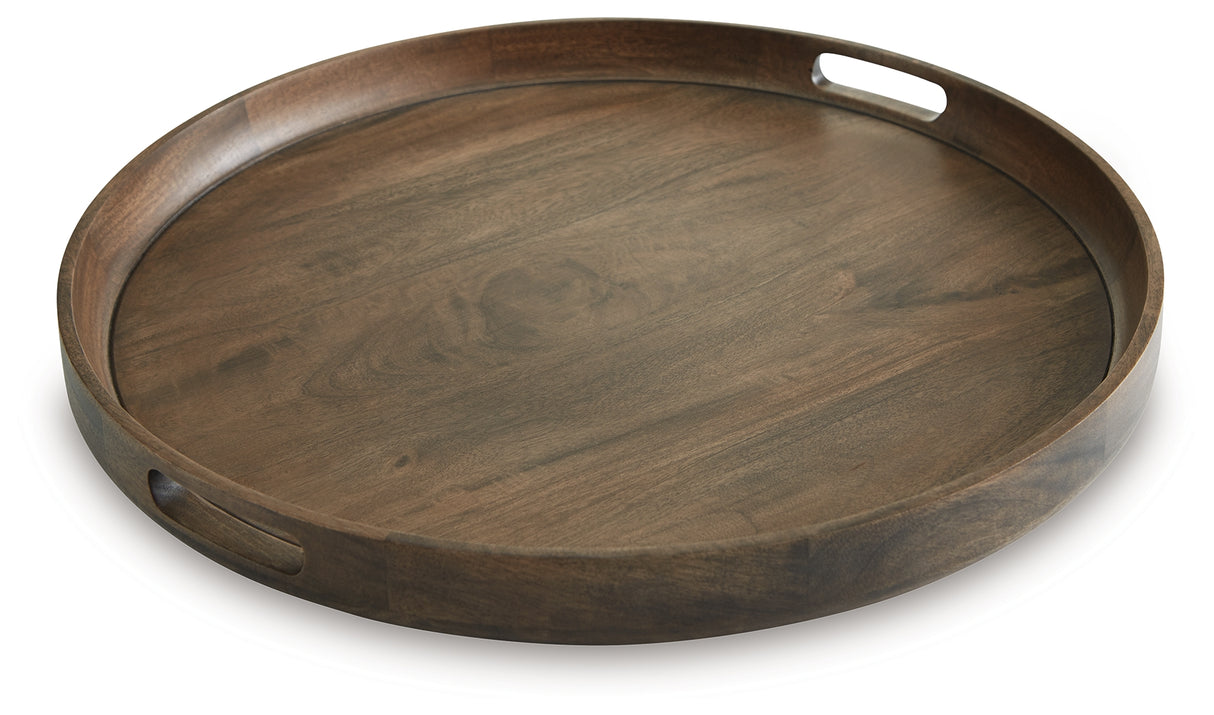 Webbworth Gray Brown Tray from Ashley - Luna Furniture