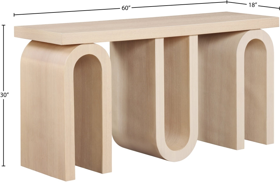 Westbourne Console Table Natural from Meridian - Luna Furniture