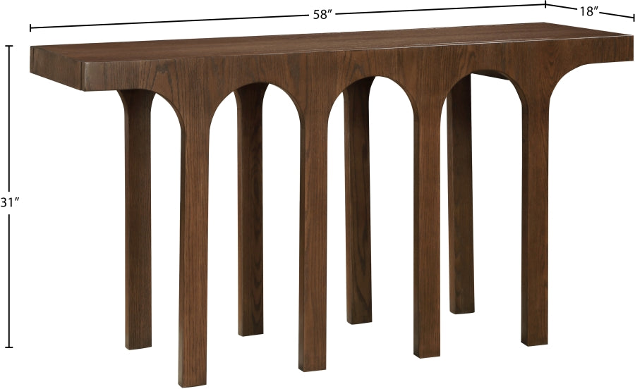 Westfield Console Table Brown from Meridian - Luna Furniture