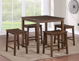 Westlake 5-Pack Counter Set, Brown(Counter Table & 4 Counter Stools) - WS5000B