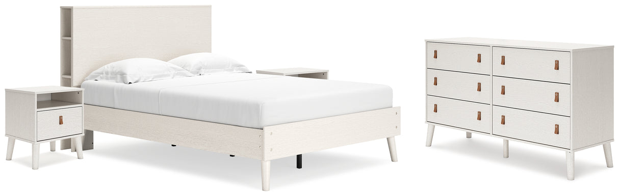 Aprilyn Full Bookcase Bed with Dresser and 2 Nightstands in White from Ashley - Luna Furniture