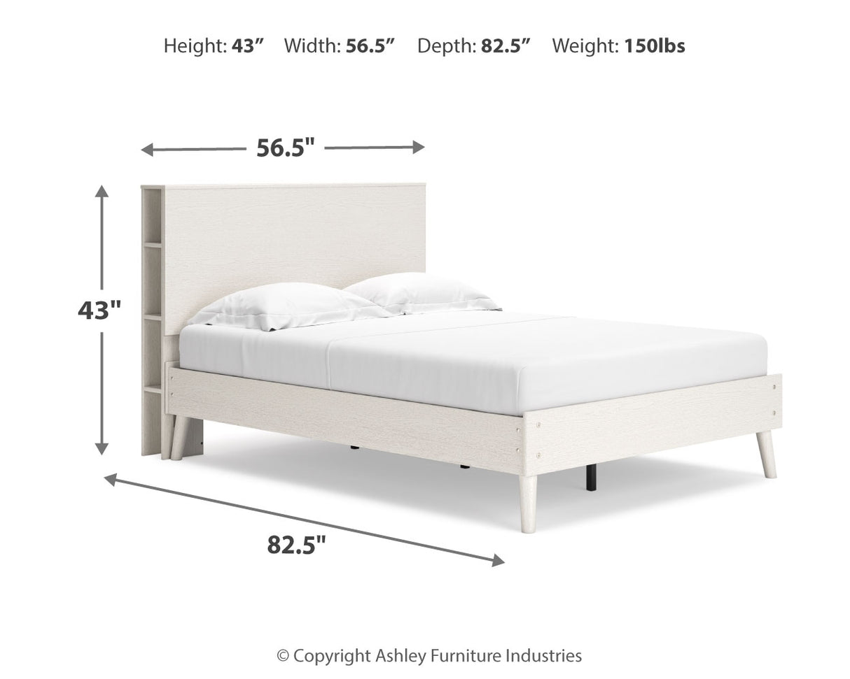 Aprilyn Full Bookcase Bed with Dresser and 2 Nightstands in White from Ashley - Luna Furniture